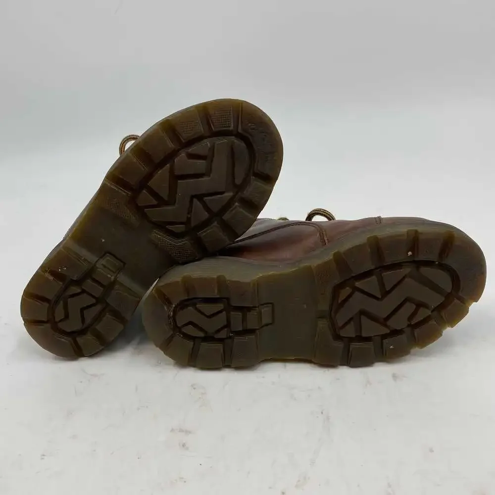 Dr. Martens Brown Leather Combat Boots | Girls 1G (UK-Made)